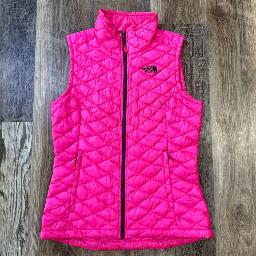 The North Face Vest S Pink ThermoBall Quilted Insulated Puffer Outdoor Gorpcore